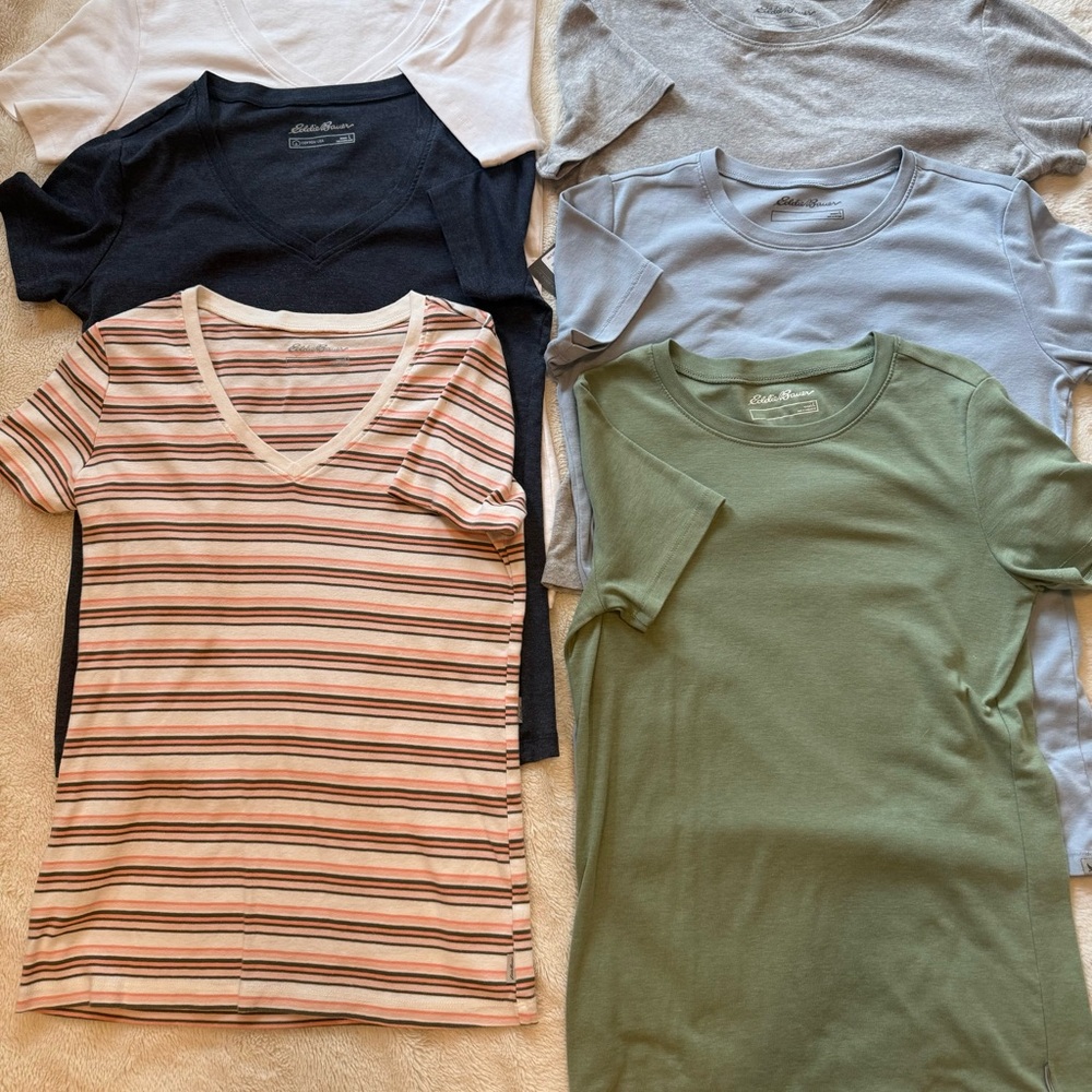 Lot of 6 Eddie Bauer Women’s T shirt, size large